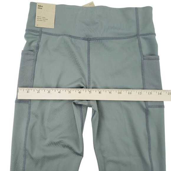 NIKE Girls Nike One Training Leggings Size Large Gray Dri Fit High Rise NWT - Picture 8 of 12